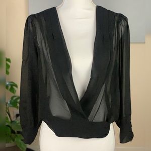 Fletcher by Lyell long sleeve blouse in black